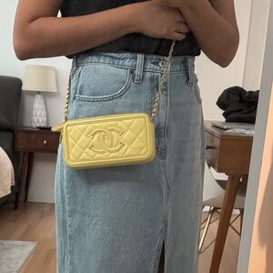 Chanel Filigree Chain Clutch